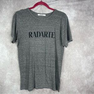 Rodarte Spellout Short Sleeve Tee In Gray Women's Size M